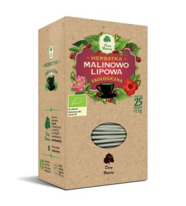 HERBATKA LIPOWO - MALINOWA BIO (25 x 2,5 g) 62,5 g - DARY NATURY