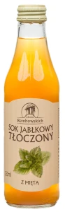 SOK JABŁKOWY TŁOCZONY Z MIĘTĄ NIEKLAROWANY 250 ml - REMBOWSCY