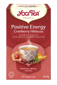 HERBATKA POZYTYWNA ENERGIA ŻURAWINA - HIBISKUS (POSITIVE ENERGY CRANBERRY HIBISCUS) BIO (17 x 1,8 g) 30,6 g - YOGI TEA