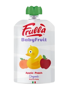 PRZECIER OWOCOWY JABŁKO - BRZOSKWINIA BEZ DODATKU CUKRÓW BEZGLUTENOWY BIO 100 g - FRULLA (NATURA NUOVA)