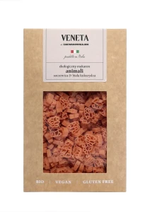 MAKARON (Z SOCZEWICY CZERWONEJ I KUKURYDZY BIAŁEJ) DLA DZIECI ZWIERZĘTA BEZGLUTENOWY BIO 250 g - DELIKATNA (ZAKWASOWNIA,VENETA)